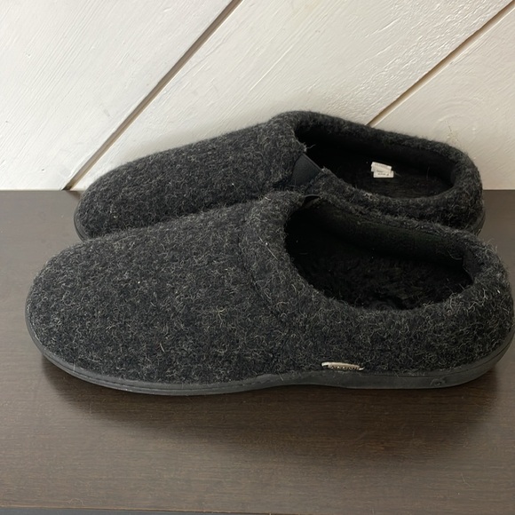 Acorn Wool Blend Men's 10.5-11.5 Digby Gore, Black Tweed - Picture 2 of 9